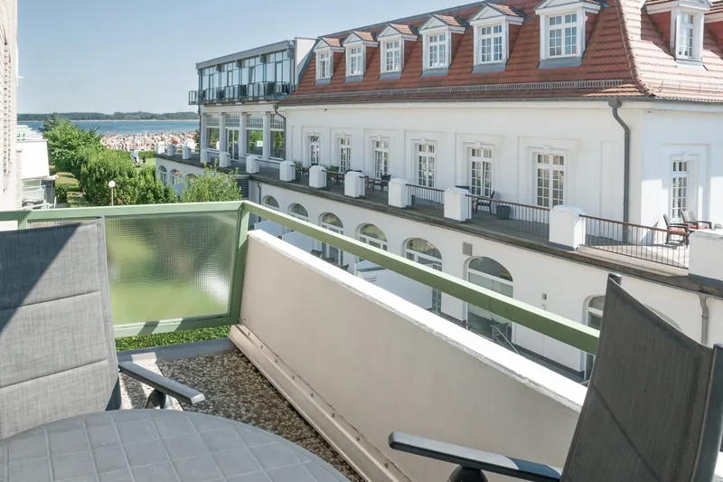 Blick vom Balkon auf die Ostsee